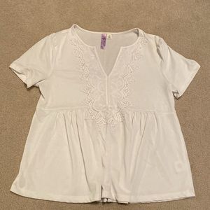 alya white blouse size small